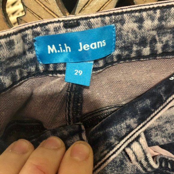 M.i.h. Marty Crop Flare Jeans Pink Acid Wash 29 - Picture 3 of 5